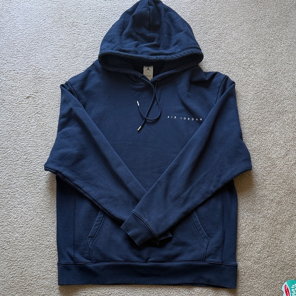 Jordan x Union College Navy/Coconut Milk Men's Hoodie Size XL Excellent Condtion